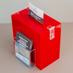 Urna de Acrílico Vermelho Porta Folder