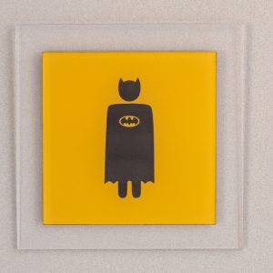 Placa para banheiro Masculino Batman