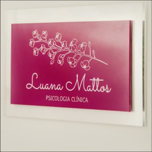 Placaem acrilico para clinica personalizada