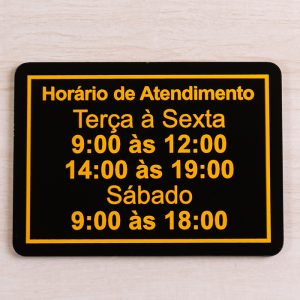 Placa Acrílico 14,5×20 sinalização de ambiente atendimento