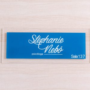 Placa Acrílico 12x30para consultorio com logomarca