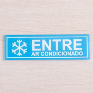 Placa Acrílico 11×18,5 sinalização de ambiente climatização