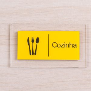 Placa Acrílico 11×18,5 para sinalização de cozinha