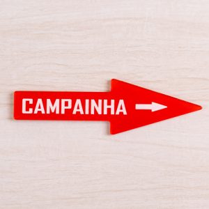 Placa Acrílico 11×18,5 sinalização de ambiente aviso para campainha